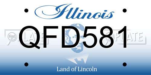 QFD581 Illinois License Plate