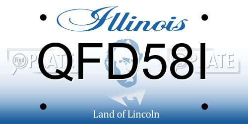QFD58I Illinois License Plate