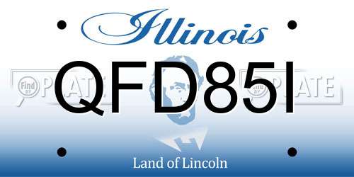 QFD85I Illinois License Plate