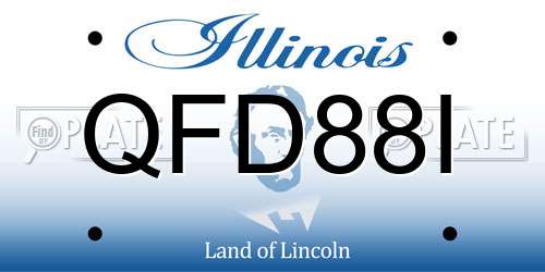 QFD88I Illinois License Plate