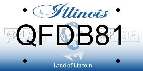 QFDB81 Illinois License Plate