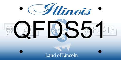 QFDS51 Illinois License Plate