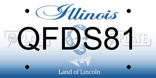 QFDS81 Illinois License Plate