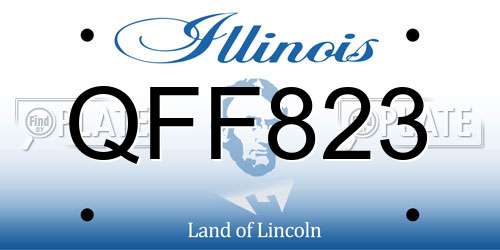 QFF823 Illinois License Plate