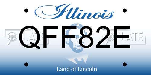 QFF82E Illinois License Plate