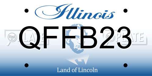 QFFB23 Illinois License Plate