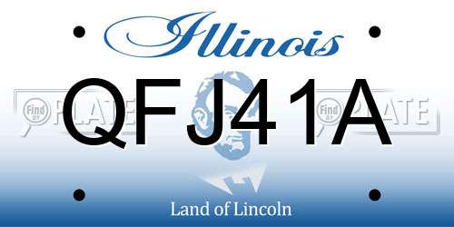 QFJ41A Illinois License Plate