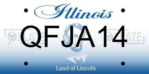 QFJA14 Illinois License Plate