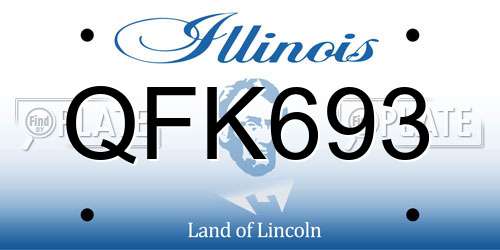 QFK693 Illinois License Plate