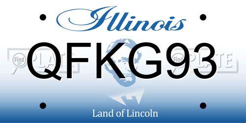 QFKG93 Illinois License Plate