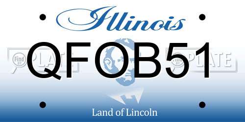 QFOB51 Illinois License Plate