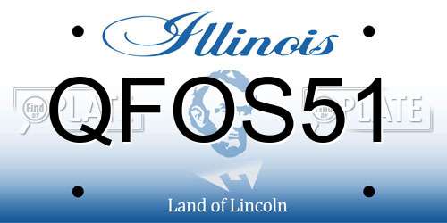 QFOS51 Illinois License Plate