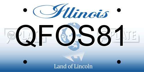 QFOS81 Illinois License Plate