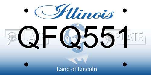 QFQ551 Illinois License Plate
