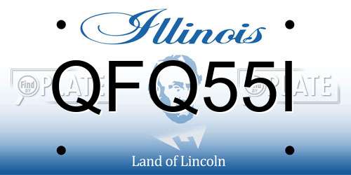 QFQ55I Illinois License Plate