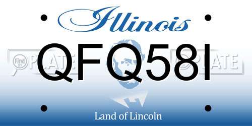 QFQ58I Illinois License Plate
