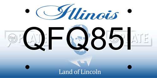 QFQ85I Illinois License Plate