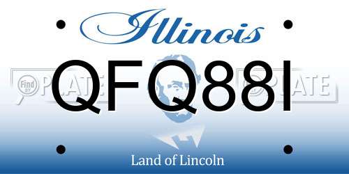 QFQ88I Illinois License Plate