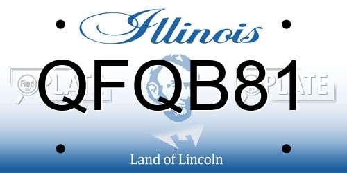 QFQB81 Illinois License Plate