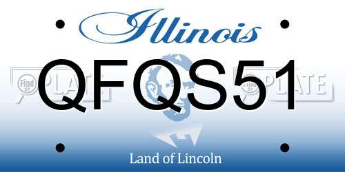 QFQS51 Illinois License Plate