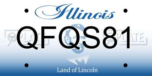 QFQS81 Illinois License Plate