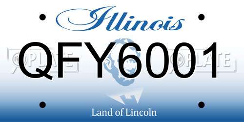 QFY6001 Illinois License Plate