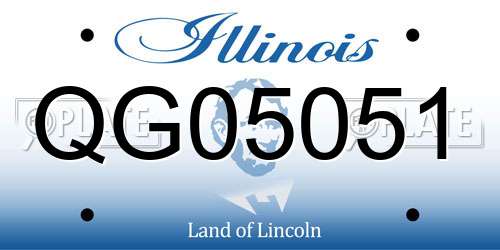 QG05051 Illinois License Plate