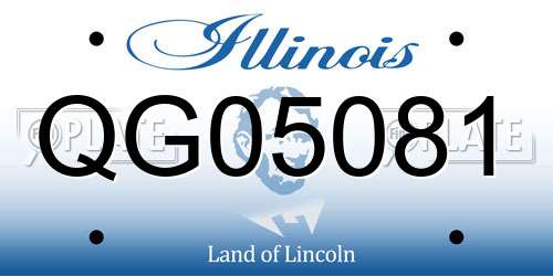 QG05081 Illinois License Plate