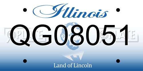 QG08051 Illinois License Plate