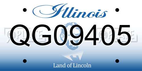 QG09405 Illinois License Plate