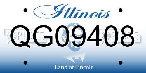 QG09408 Illinois License Plate