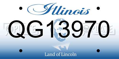 QG13970 Illinois License Plate