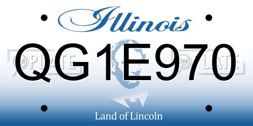 QG1E970 Illinois License Plate