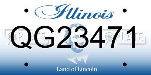 QG23471 Illinois License Plate