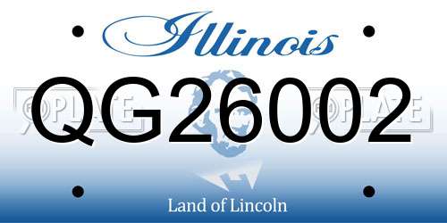 QG26002 Illinois License Plate