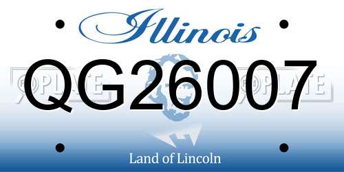 QG26007 Illinois License Plate