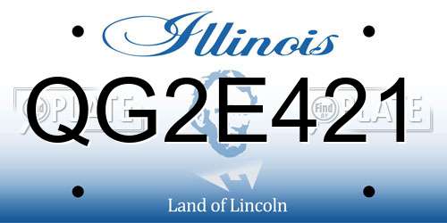 QG2E421 Illinois License Plate