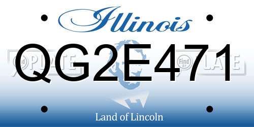 QG2E471 Illinois License Plate