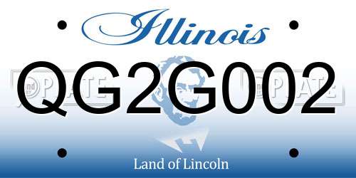 QG2G002 Illinois License Plate