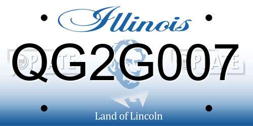 QG2G007 Illinois License Plate