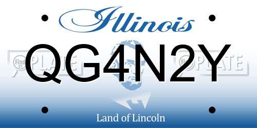 QG4N2Y Illinois License Plate