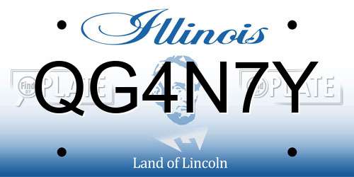 QG4N7Y Illinois License Plate