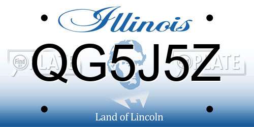 QG5J5Z Illinois License Plate
