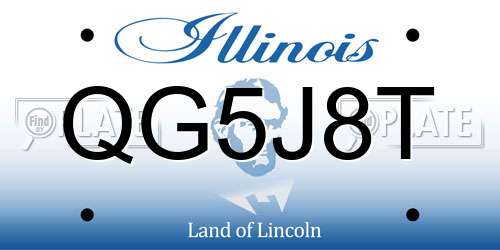 QG5J8T Illinois License Plate