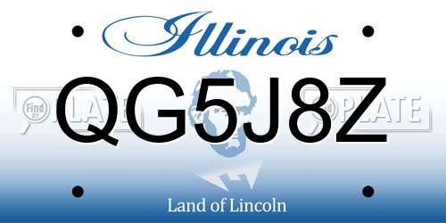 QG5J8Z Illinois License Plate