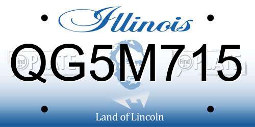 QG5M715 Illinois License Plate