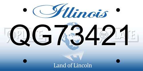 QG73421 Illinois License Plate
