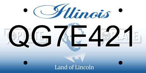 QG7E421 Illinois License Plate