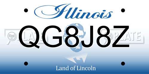 QG8J8Z Illinois License Plate