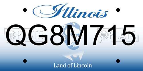 QG8M715 Illinois License Plate
